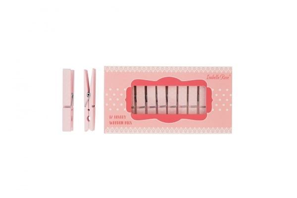 Набор прищепок в коробке Pink with dots - 12 шт.
