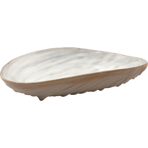 Тарелка для сервировки Shell pale grey irregular small