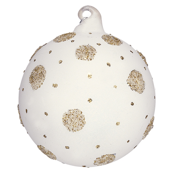 Новогодний шар Dot gold glitter large