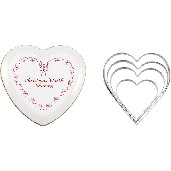 Набор формочек для печенья Heart Layla heart white