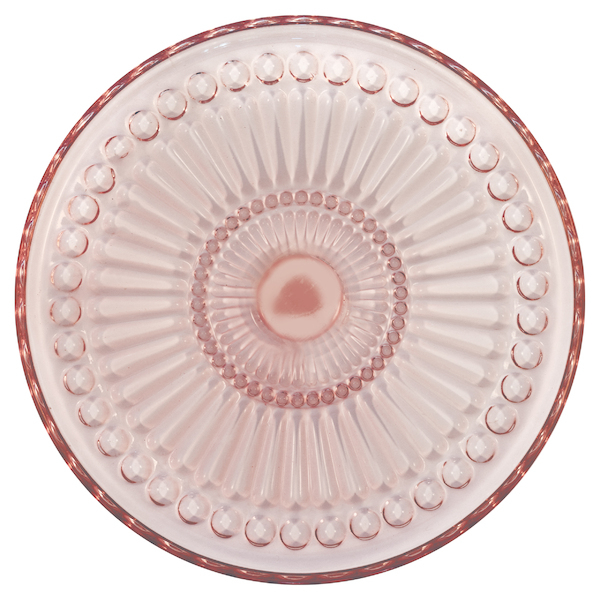 Тарелка стеклянная Alice pale pink 18,5 см
