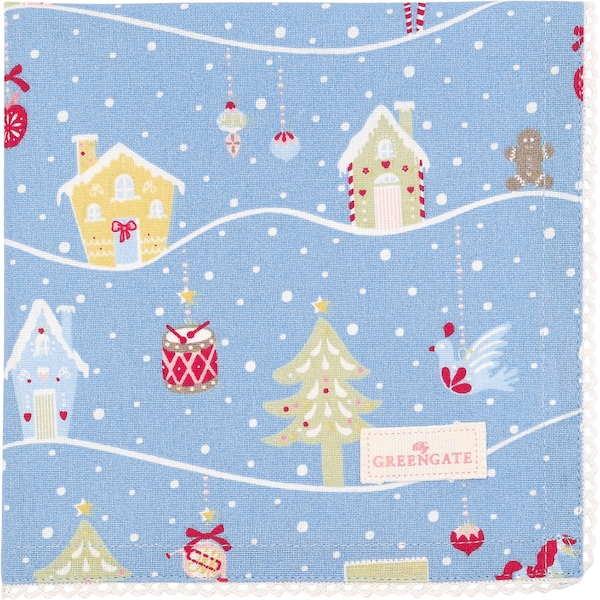 Салфетка Laura christmas dusty blue 40x40 см