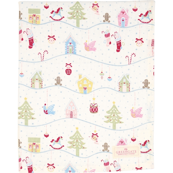 Скатерть Laura christmas white 150x150 cm.