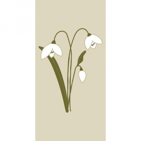 Салфетки бумажные snowdrop 40х40 см, 16 шт