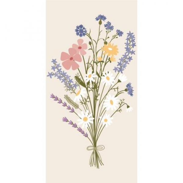 Салфетки бумажные summer bouquet 40х40 см, 16 шт