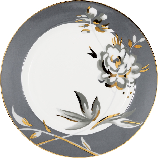 Тарелка Aslaug dark grey 20,5 см