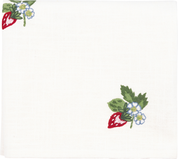 Скатерть Berry white w emb 100x100 см