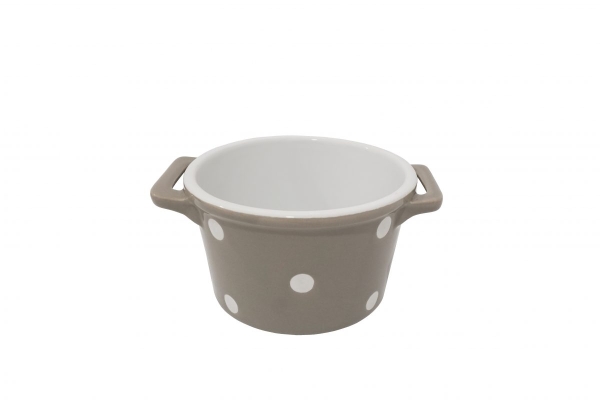 Горшочек с ручками Beige with dots
