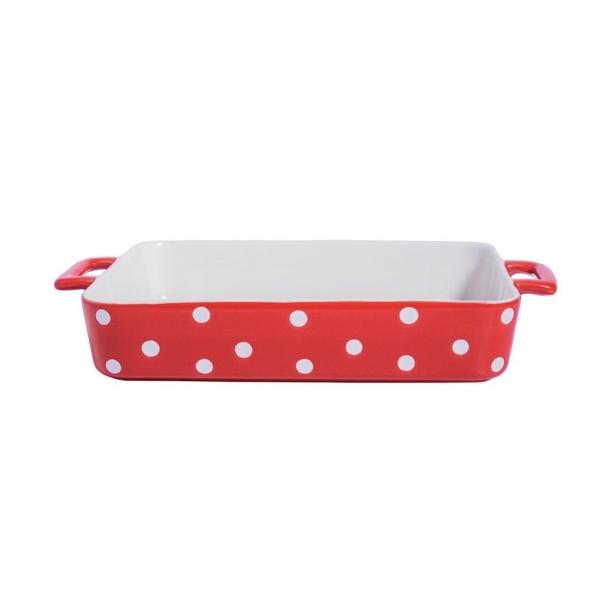 RED LARGE WITH DOTS