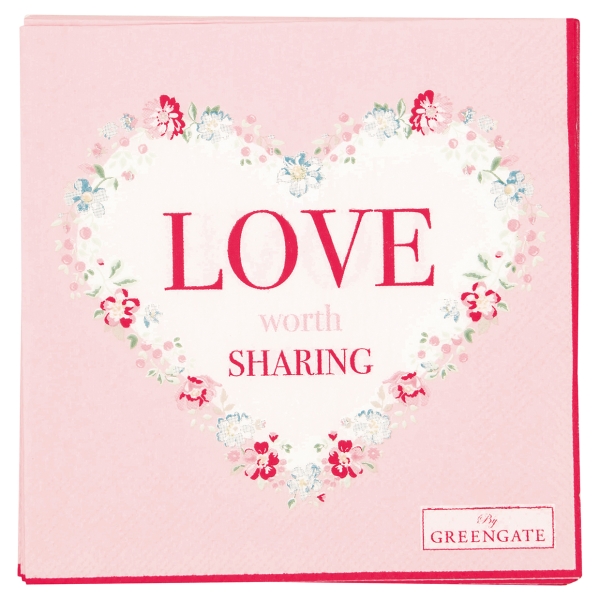 Салфетки бумажные Love white 25х25 см 20 шт