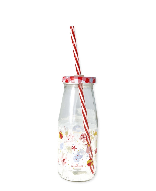 Бутылка Lula white w lid and straw