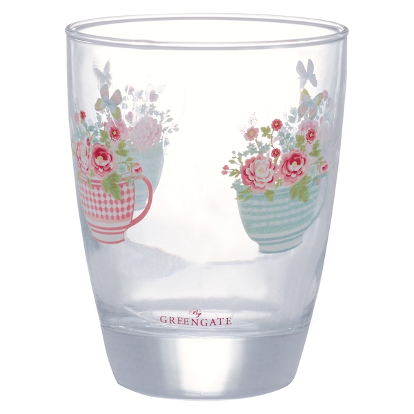 Стакан стеклянный Alma flowers white 300мл