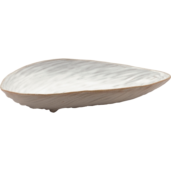 Тарелка для сервировки Shell pale grey irregular medium