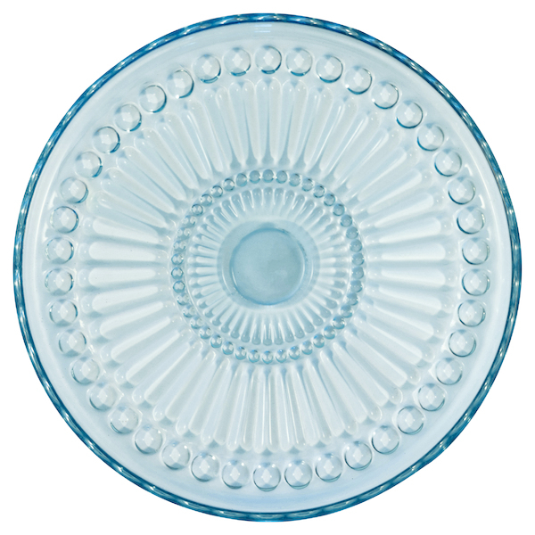 Тарелка стеклянная Alice pale blue 18,5 см
