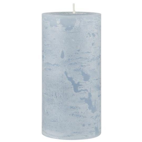 Свеча Rustic light blue d 7 h 14 см