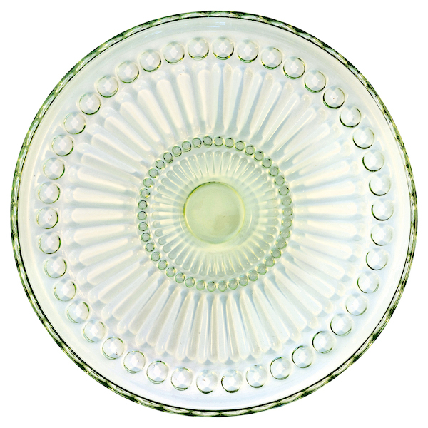 Тарелка стеклянная Alice pale green 18,5 см