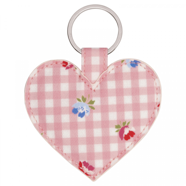 Брелок heart Viola check pale pink