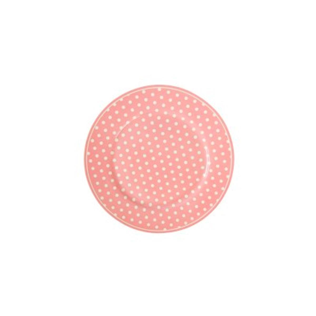 Тарелка десертная Dots pink 20см