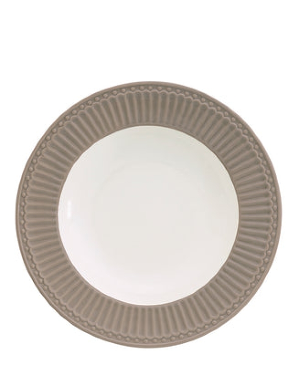 Тарелка глубокая Alice warm grey, 21,5 см