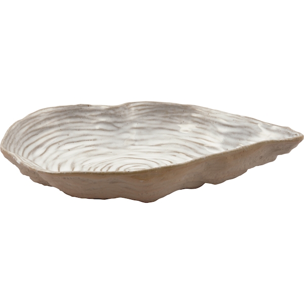 Тарелка для сервировки Shell pale grey irregular large