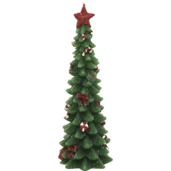 Свеча Christmas tree green small, 19 см