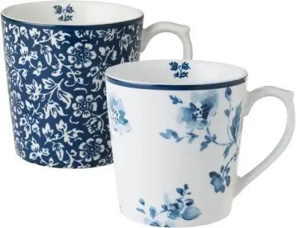 Набор кружек LAURA ASHLEY Blueprint Sweet Alyssum and Rose 320 мл, 2 шт